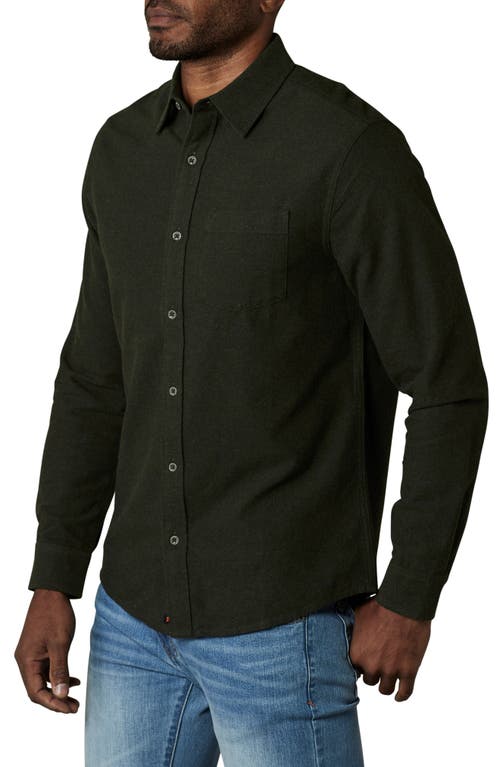 The Normal Brand Fairbanks Brushed Cotton Chamois Button-up Shirt In Alpine