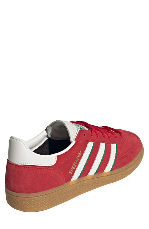 Shop Adidas Originals Adidas Gender Inclusive Handball Spezial Sneaker In Scarlet/cloud/green