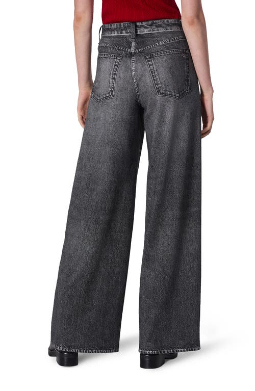 Shop Rag & Bone Miramar Sofie High Waist Cotton Terry Sweatpant Jeans In Washed Black