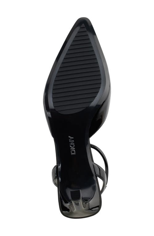 Dkny Ankle Strap Pointed Toe Pump In Black