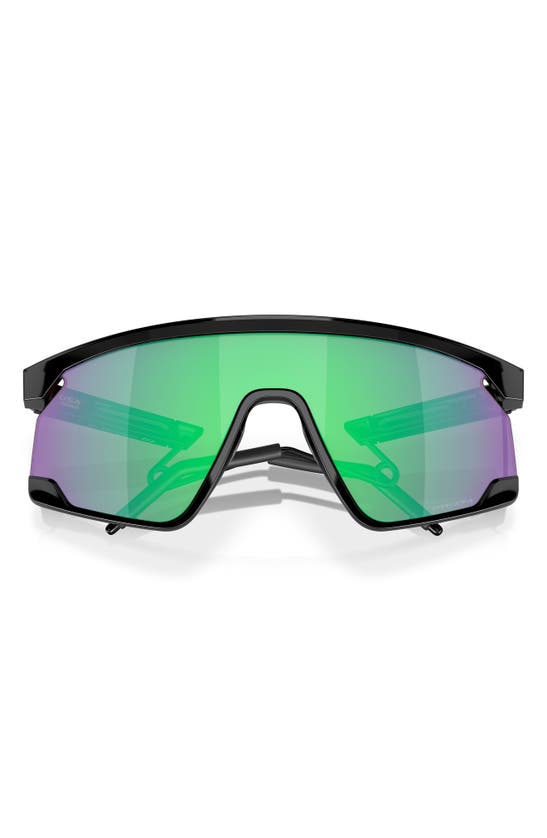 Oakley Bxtr 39mm Polarized Rectangular Sunglasses In Shiny Black
