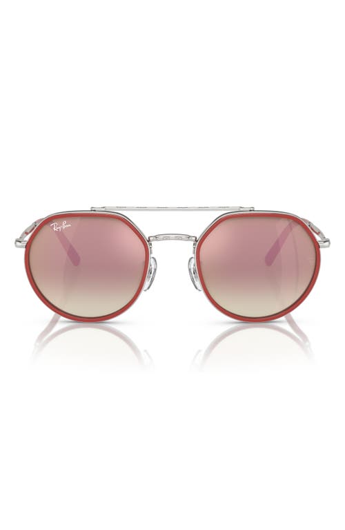 Ray-Ban 53mm Irregular Sunglasses in Silver at Nordstrom