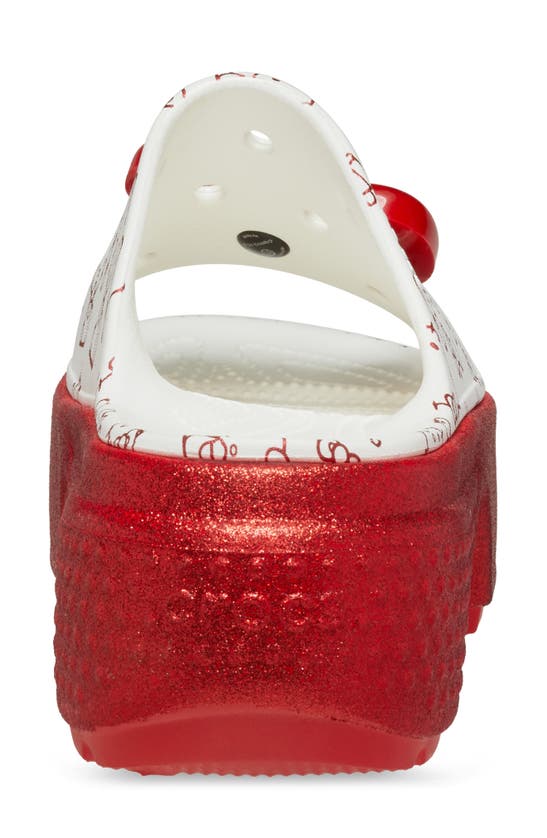 Shop Crocs Hello Kitty Stomp Platform Slide Sandal In White