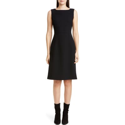 Lafayette 148 New York Jojo Wool Crepe Sheath Dress, Black