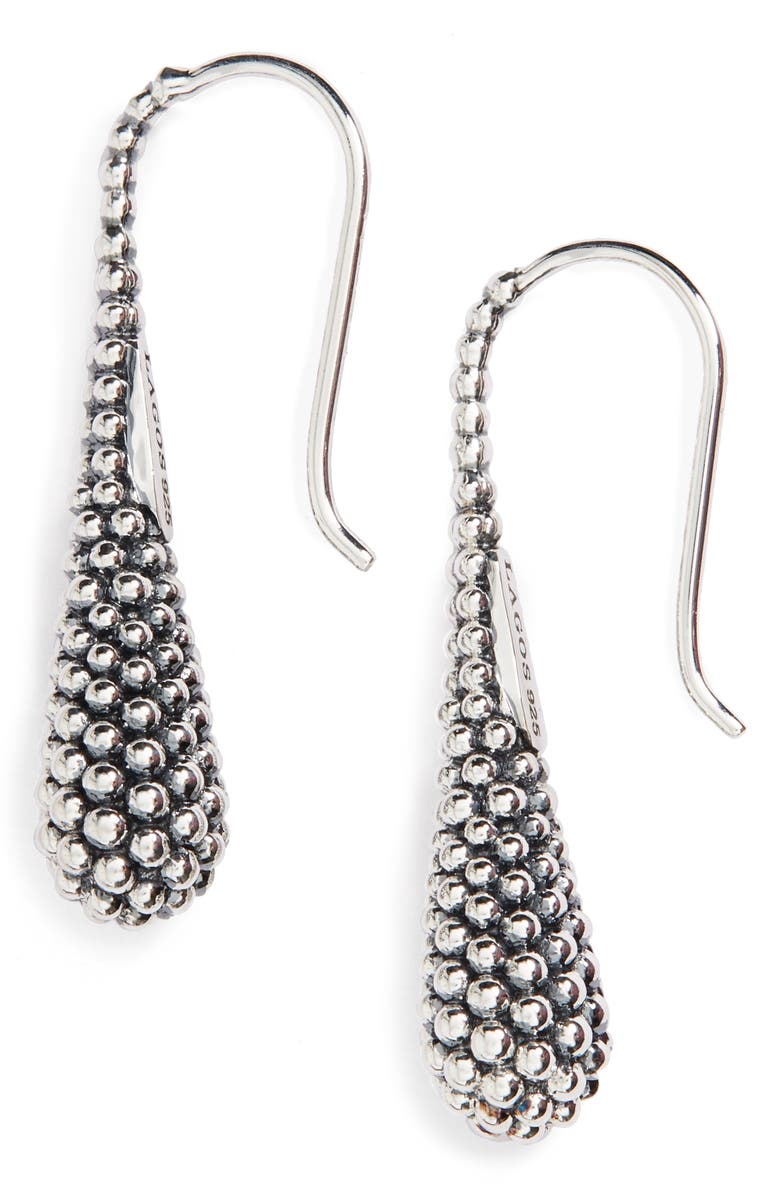 LAGOS Sterling Silver Caviar Teardrop Earrings | Nordstrom
