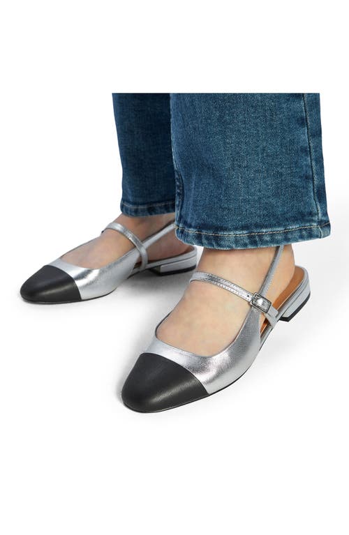 Shop Aldo Sadey Slingback Mary Jane Cap Toe Flat In Silver