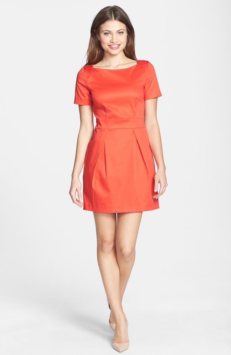 French Connection Stretch Cotton Fit & Flare Dress | Nordstrom