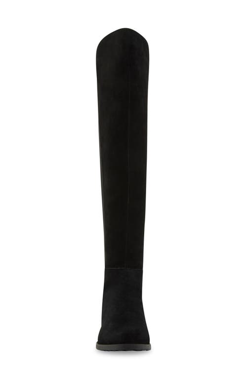 Shop Blondo Layne Waterproof Over The Knee Boot In Zdnu/black Suede/stretch Fabr