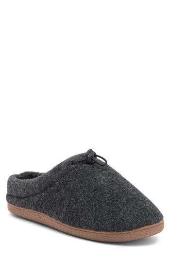 Abound Casey Faux Fur Lined Clog Slipper In Black Heather