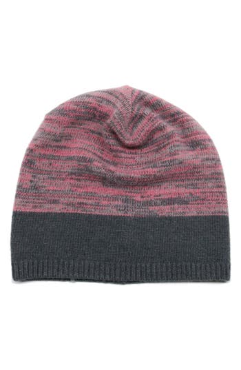 Portolano Melange Cashmere Cuff Beanie In Black Combo