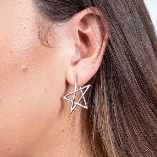 Lucy Quartermaine Sol Star Studs In Sterling Silver