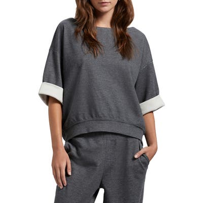 Michael Stars Westwood Double Face Knit Top, Grey