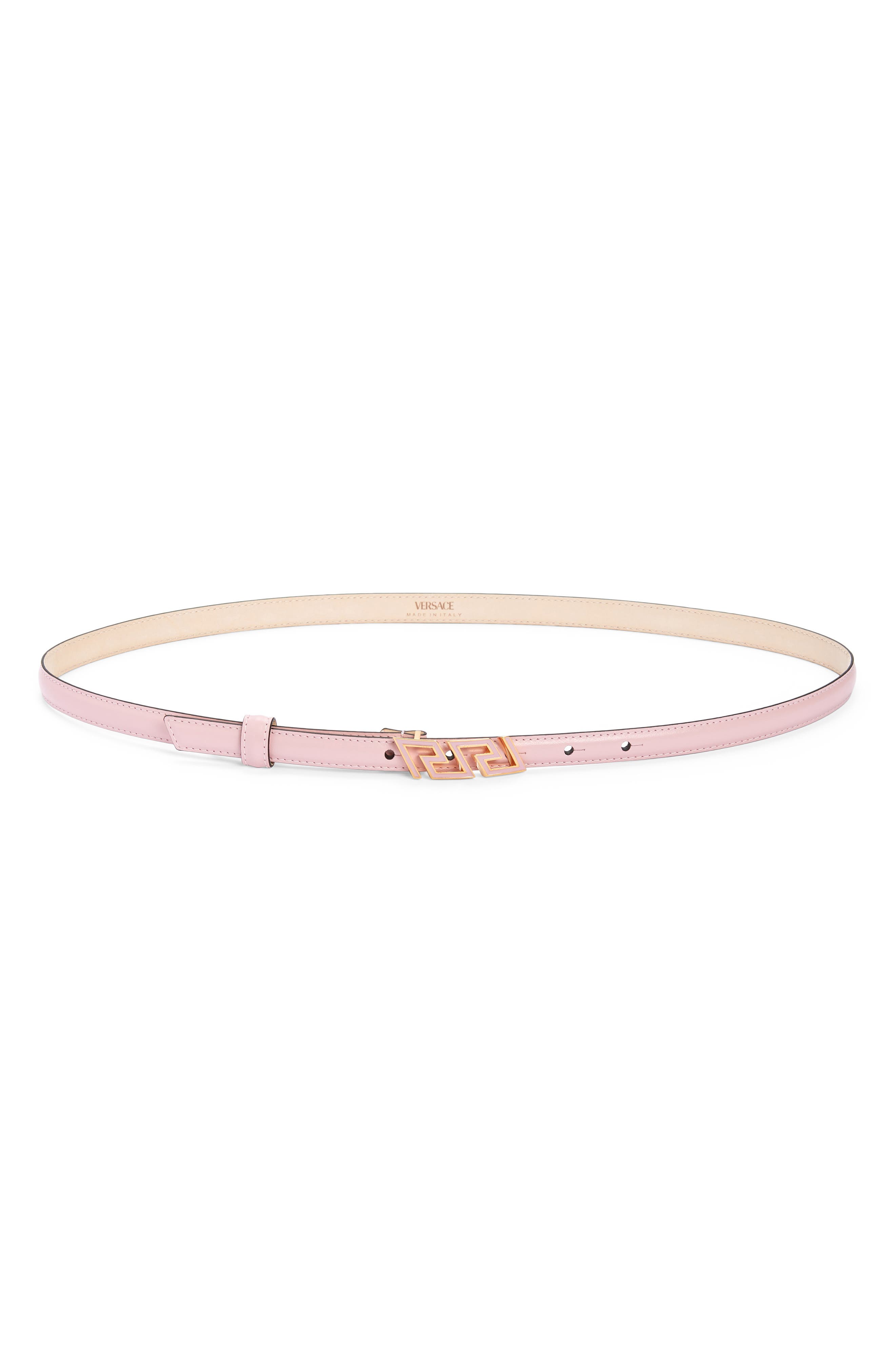 thin pink waist belt