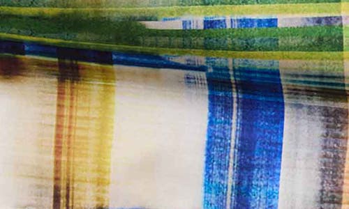 Foxcroft Carolina Painterly Stripe Cotton Button-up Shirt In Blue Multi