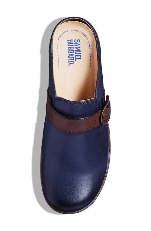 Samuel Hubbard Cascade Clog In Navy Leather