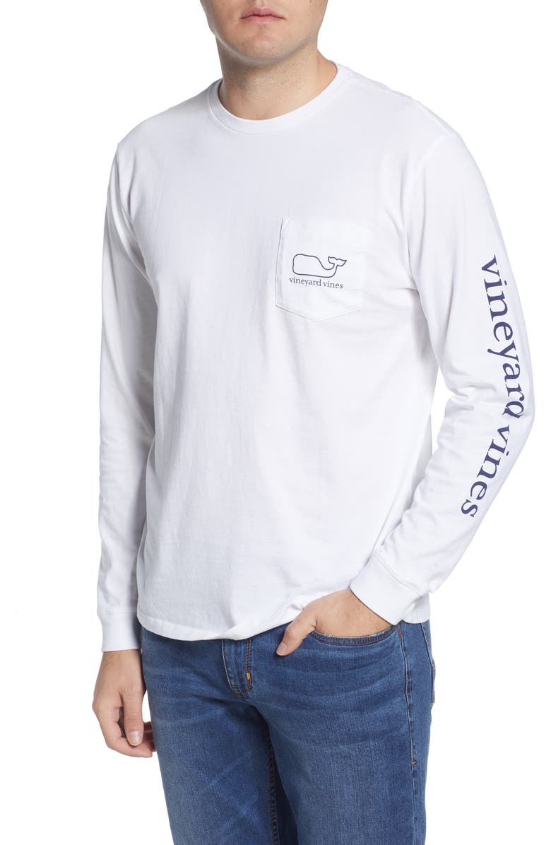 Vineyard Vines Logo Whale Long Sleeve Pocket T Shirt Nordstrom
