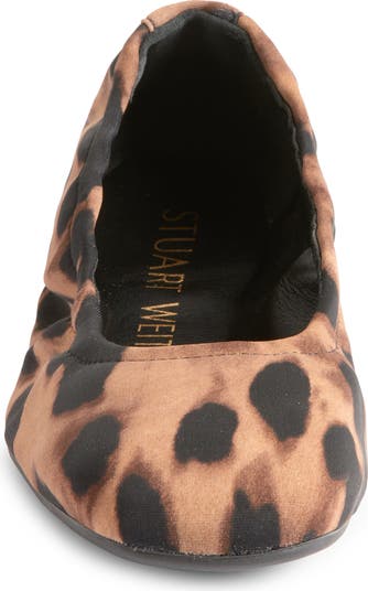 Stuart weitzman best sale leopard flats