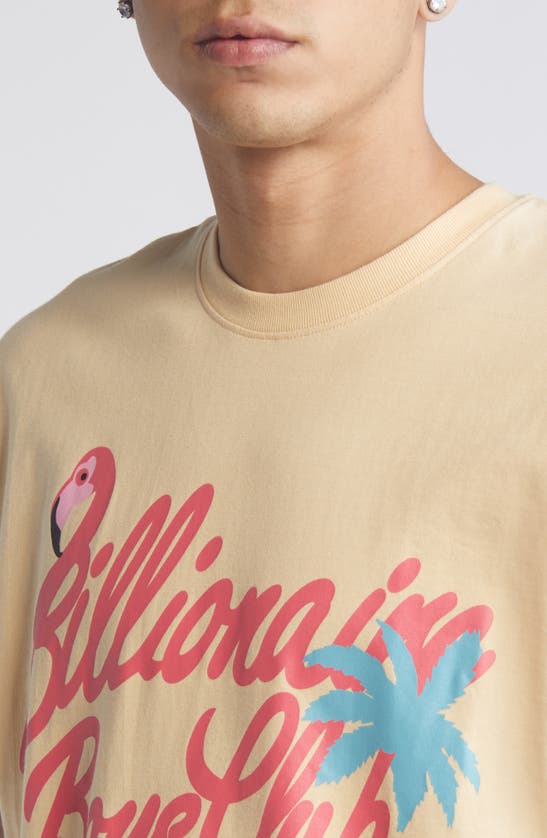 Shop Billionaire Boys Club Flamillionaire Cotton Graphic T-shirt In Beige
