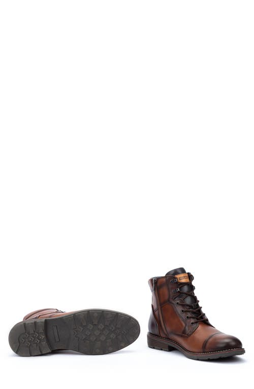 Shop Pikolinos York M2m Lace-up Cap Toe Boot In Cuero