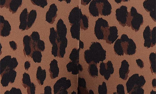 Shop Versace Greca Logo Leopard Print Leggings In Chestnut Gold