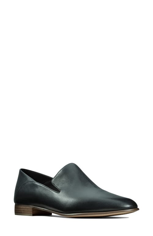 Clarks(R) Pure Viola Flat in Black Leather
