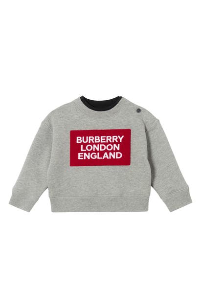 BURBERRY MINI FABBIO LOGO PATCH SWEATSHIRT,8020477
