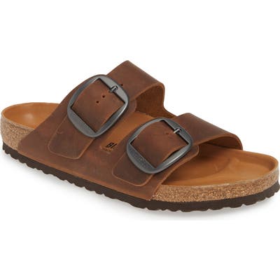 Birkenstock Arizona Big Buckle Slide Sandal, Brown