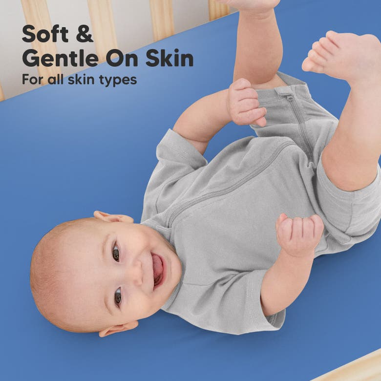 Keababies Soothe Fitted Crib Sheet In Cornflower
