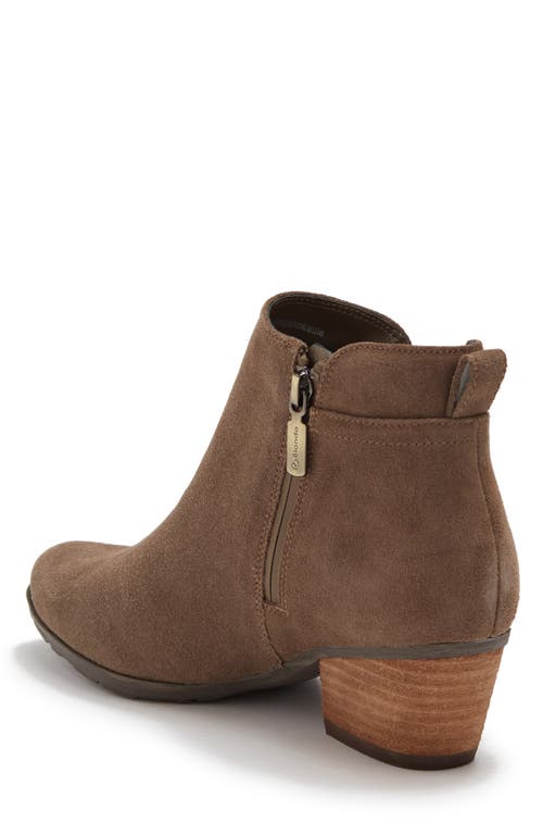 Shop Blondo Victory Waterproof Bootie In Dk Taupe Suede