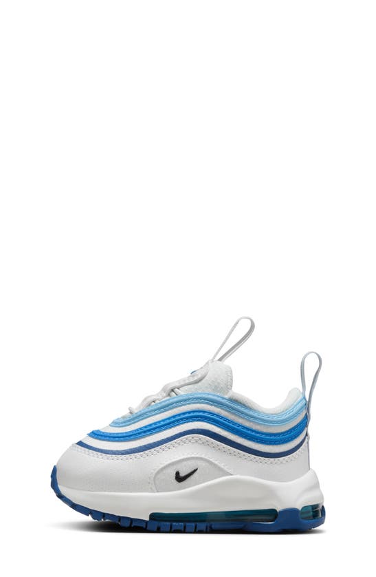 Shop Nike Kids' Air Max 97 Sneaker In White/ Blue/ Light Blue/ Black