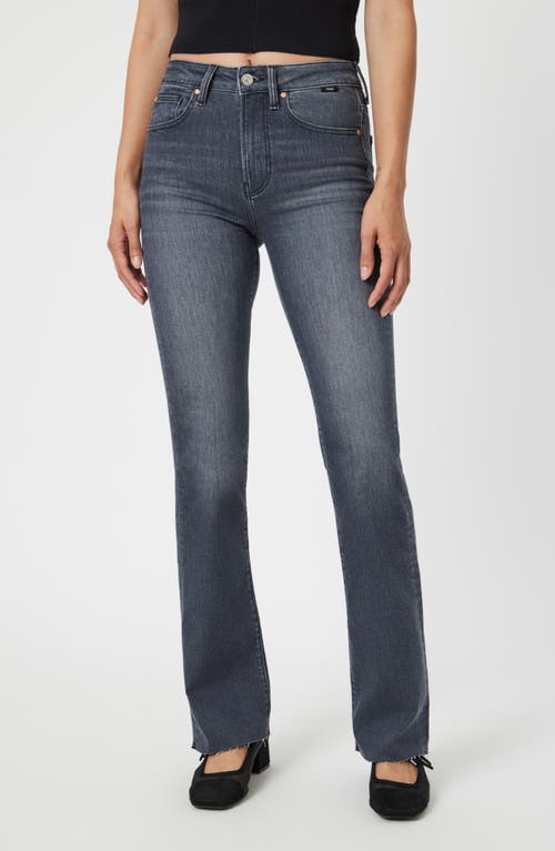 Maria High Waist Flare Jeans in Mid Smoke Brushed Flex Blue