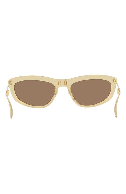 Shop Givenchy Trifold 57mm Cat Eye Sunglasses In Shiny Endura Gold/brown