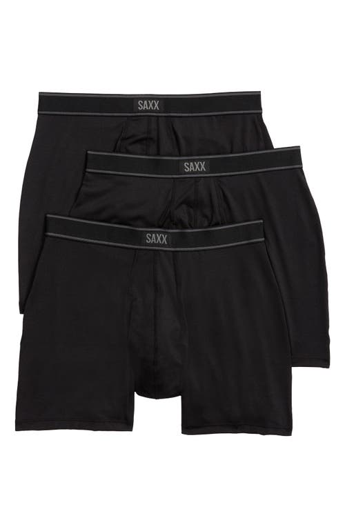 SAXX 3-Pack Relaxed Fit Boxer Briefs Black at Nordstrom,