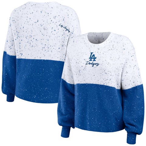 Los Angeles Dodgers DKNY Sport Women's Bobbi Colorblock Pullover Hoodie -  Royal/White