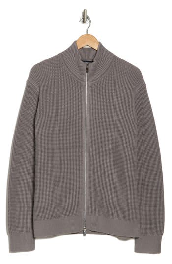 Theory Gary Full Zip Jacket In Force Grey/ivory