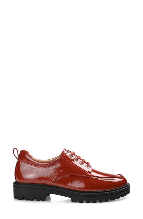 Shop Journee Collection Zina Lug Sole Derby In Brick