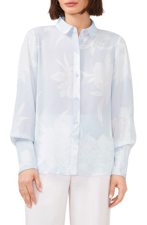 halogen(r) Solid Button-Up Shirt in Blooming Blue