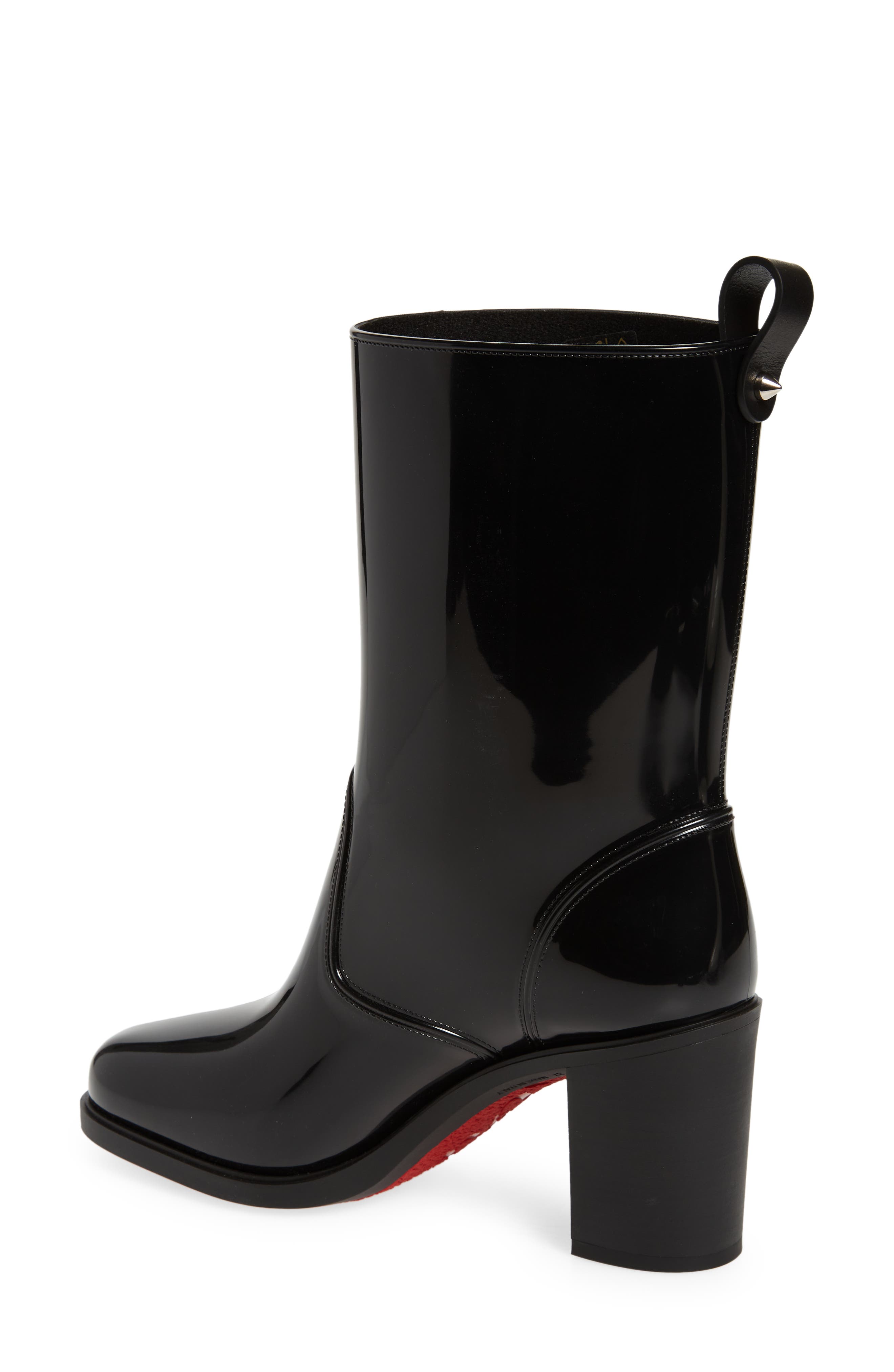 Christian Louboutin Black PVC Loubirain 70 Boots