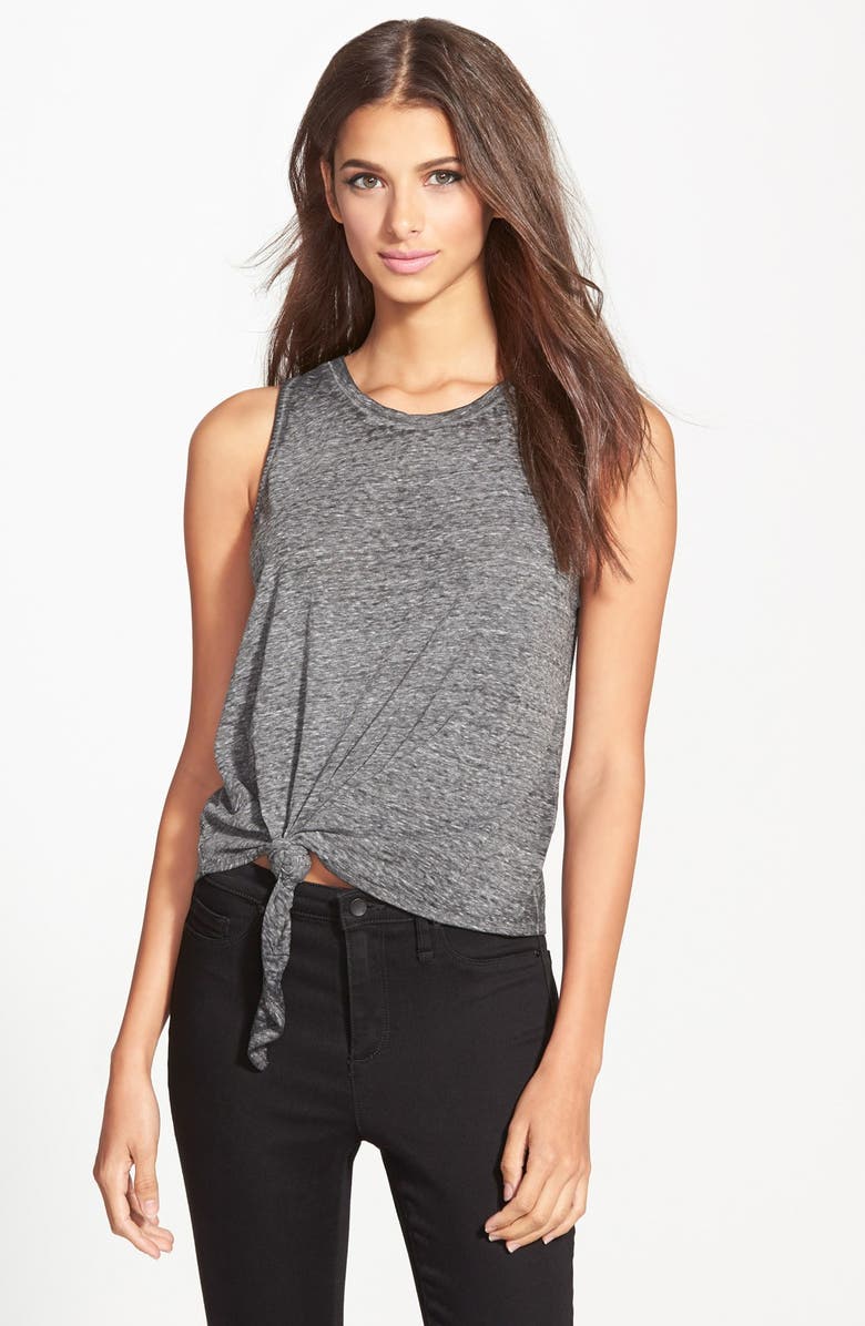 LEITH Front Knot Muscle Tee, Main, color, 030