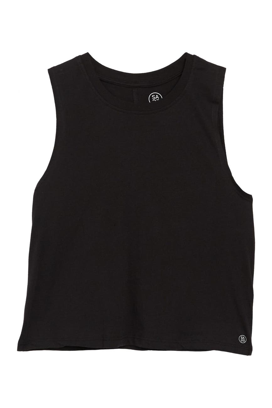 SAGE COLLECTIVE Solid Crew Neck Tank Top Nordstrom Rack