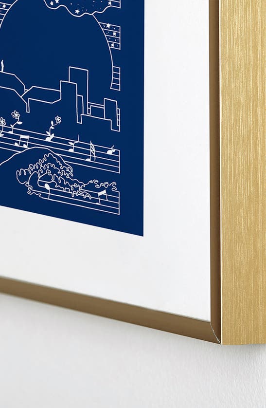 Shop Deny Designs The Moonlight Sonata Blue Framed Art Print