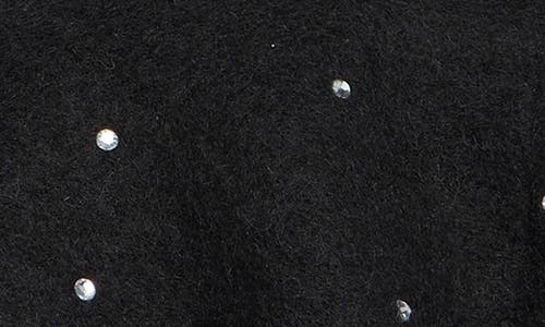 Kate Spade New York Disco Wool Blend Beret In Black