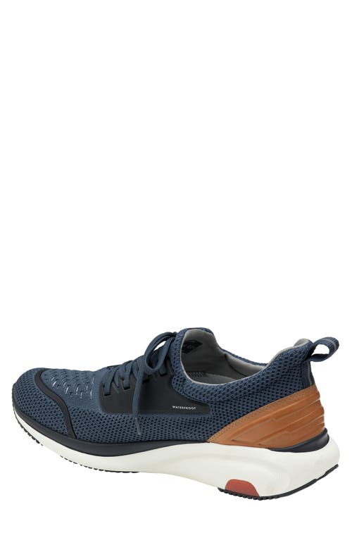 Shop Johnston & Murphy Xc4® Tr1 Waterproof Sneaker In Navy Knit/full Grain