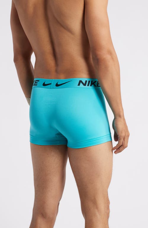 Shop Nike 3-pack Dri-fit Essential Micro Trunks In Cyber/stucco/dusty Cactus