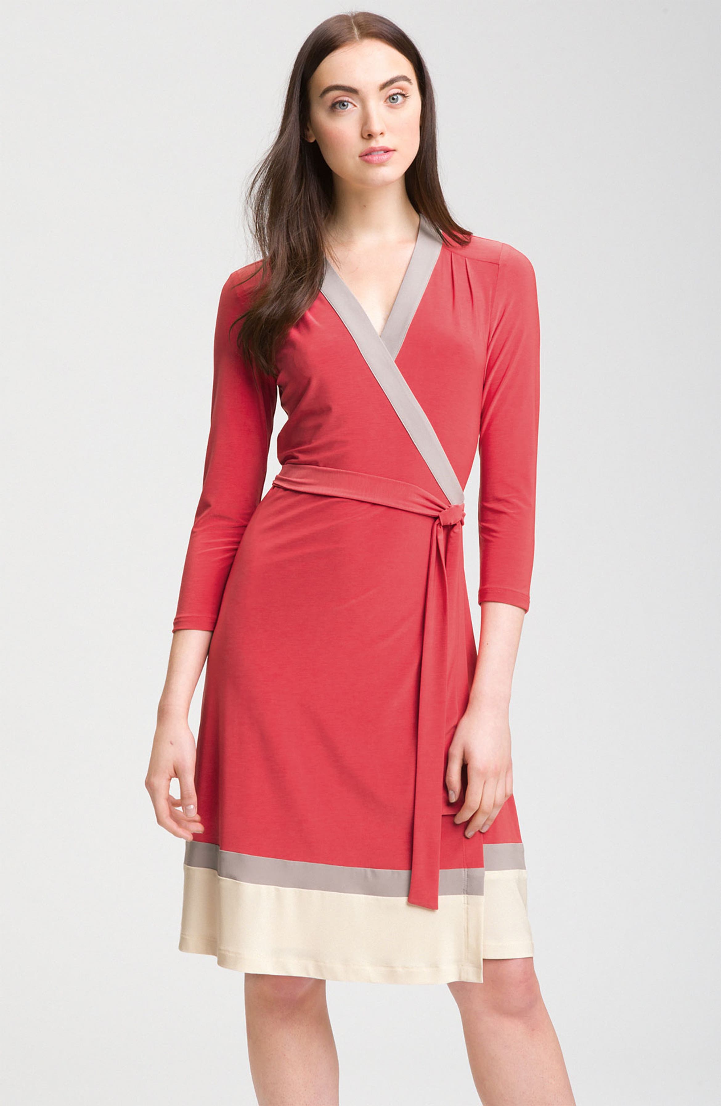 Alex & Ava Colorblock Wrap Dress | Nordstrom