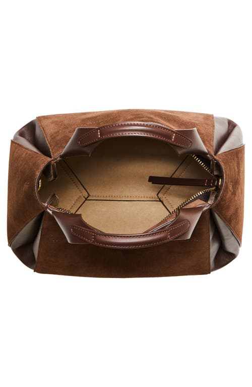 Shop Ree Projects Medium Avy Suede Bucket Bag In Mocha