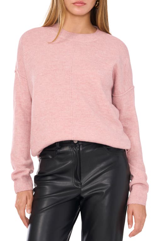 Shop Vince Camuto Exposed Seam Crewneck Sweater In Zephyr