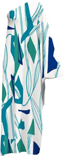 DIARRABLU Satu Printed One-Shoulder Long Sleeve Maxi Dress | Nordstrom