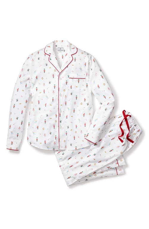 Shop Petite Plume Nutcracker Cotton Pajamas In White