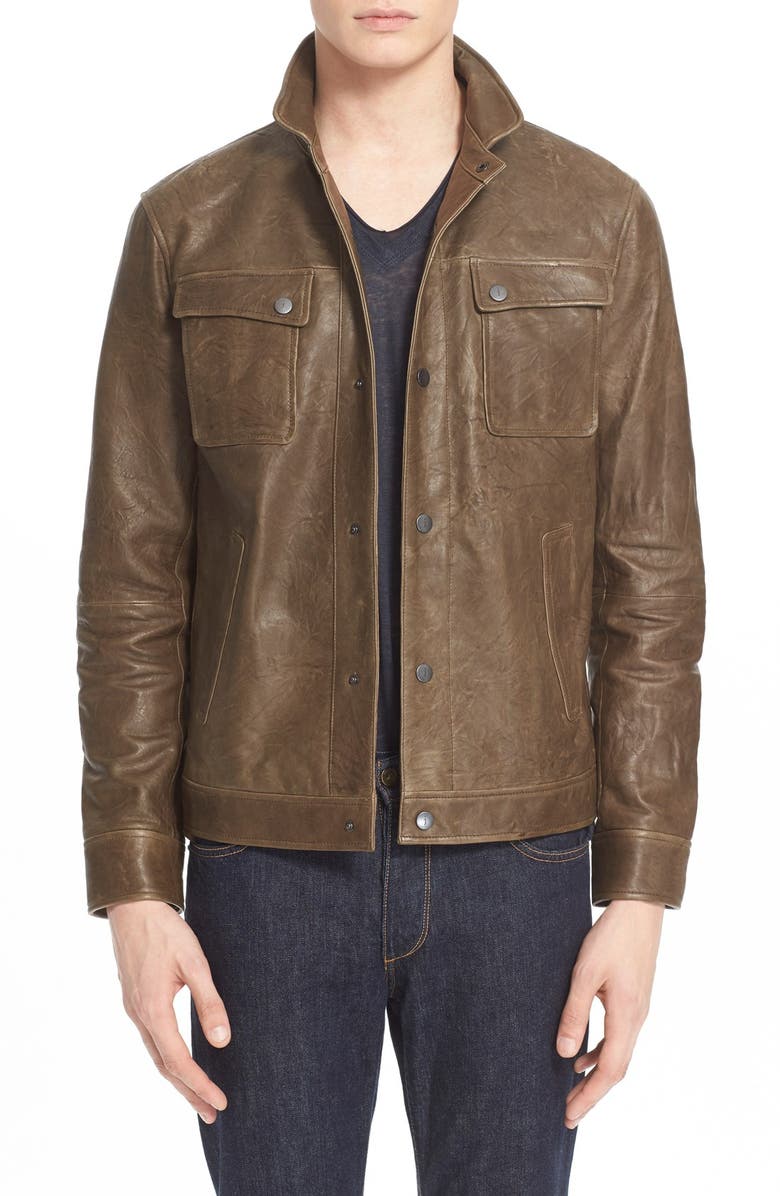 John Varvatos Collection Leather Jacket | Nordstrom